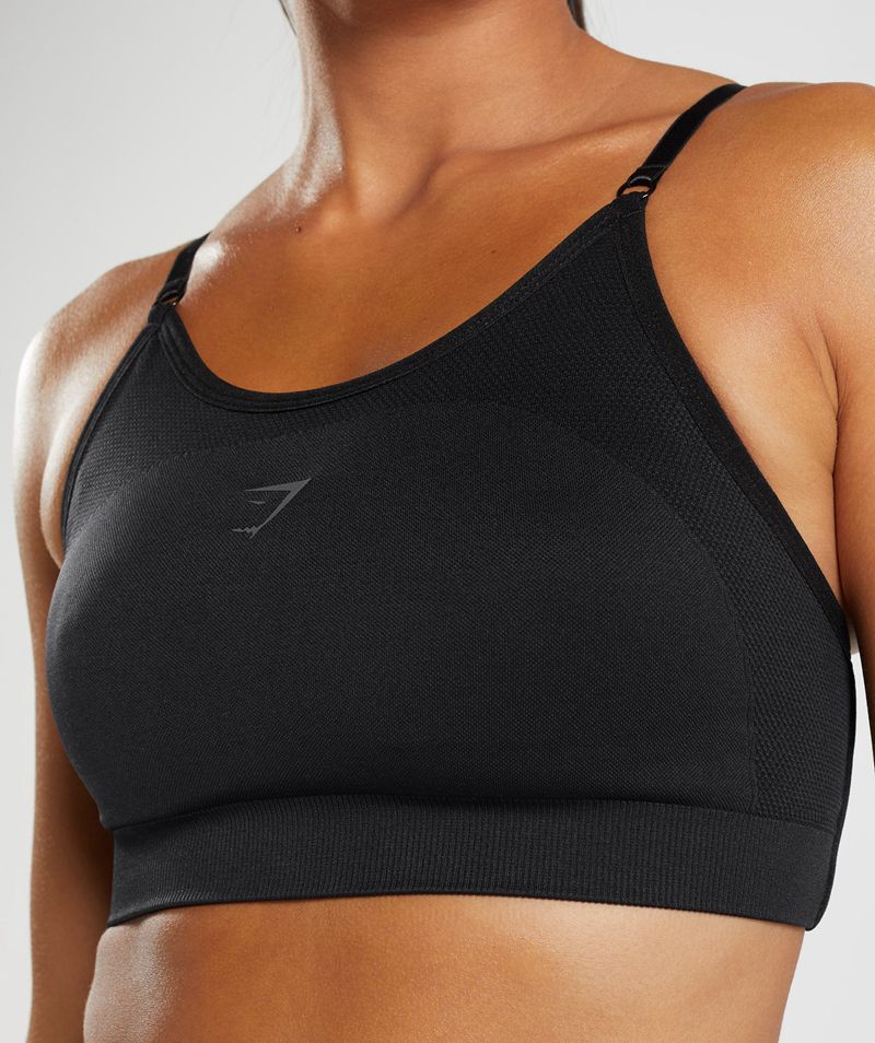 Women's Gymshark Flex Strappy Sports Bra Black | USA  6183-SHXVI