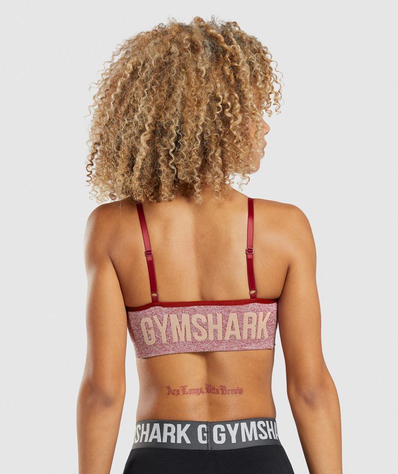 Women's Gymshark Flex Strappy Sports Bra Burgundy | USA  7610-QWLEZ