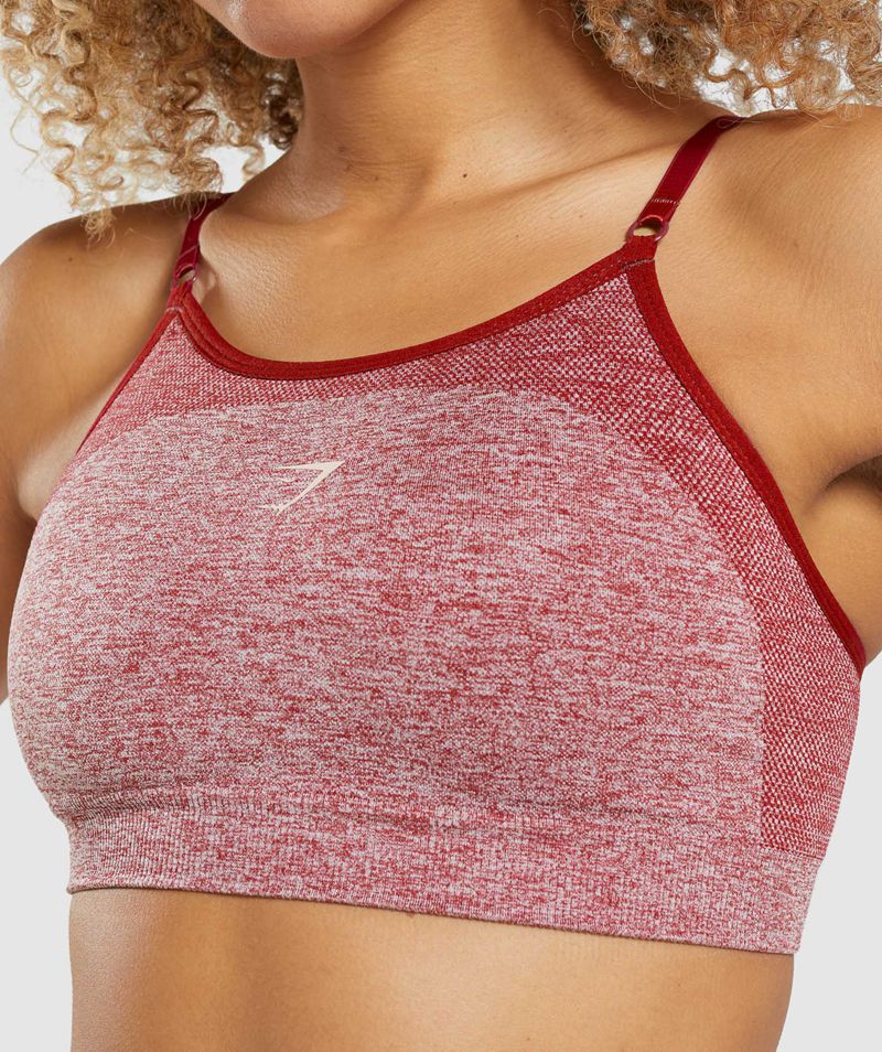 Women's Gymshark Flex Strappy Sports Bra Burgundy | USA  7610-QWLEZ