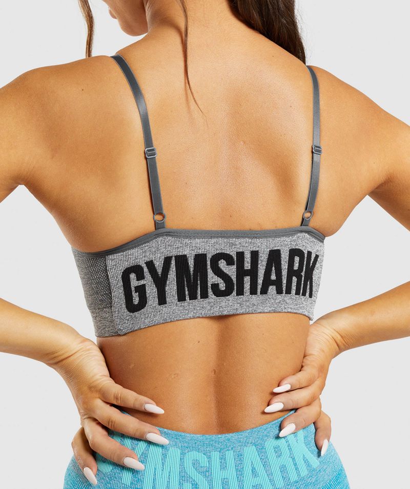 Women's Gymshark Flex Strappy Sports Bra Grey | USA  8709-ATODG