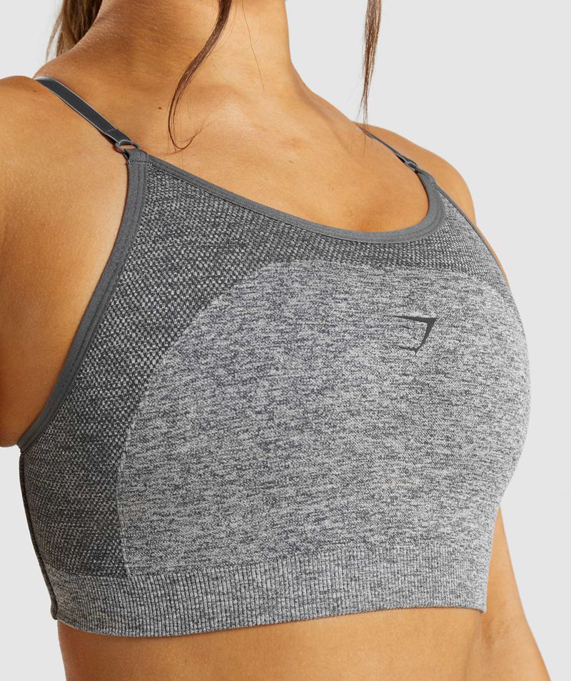 Women's Gymshark Flex Strappy Sports Bra Grey | USA  8709-ATODG