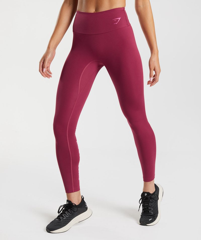 Women's Gymshark Graphics Fraction Leggings Pink | USA  8624-NWYGR