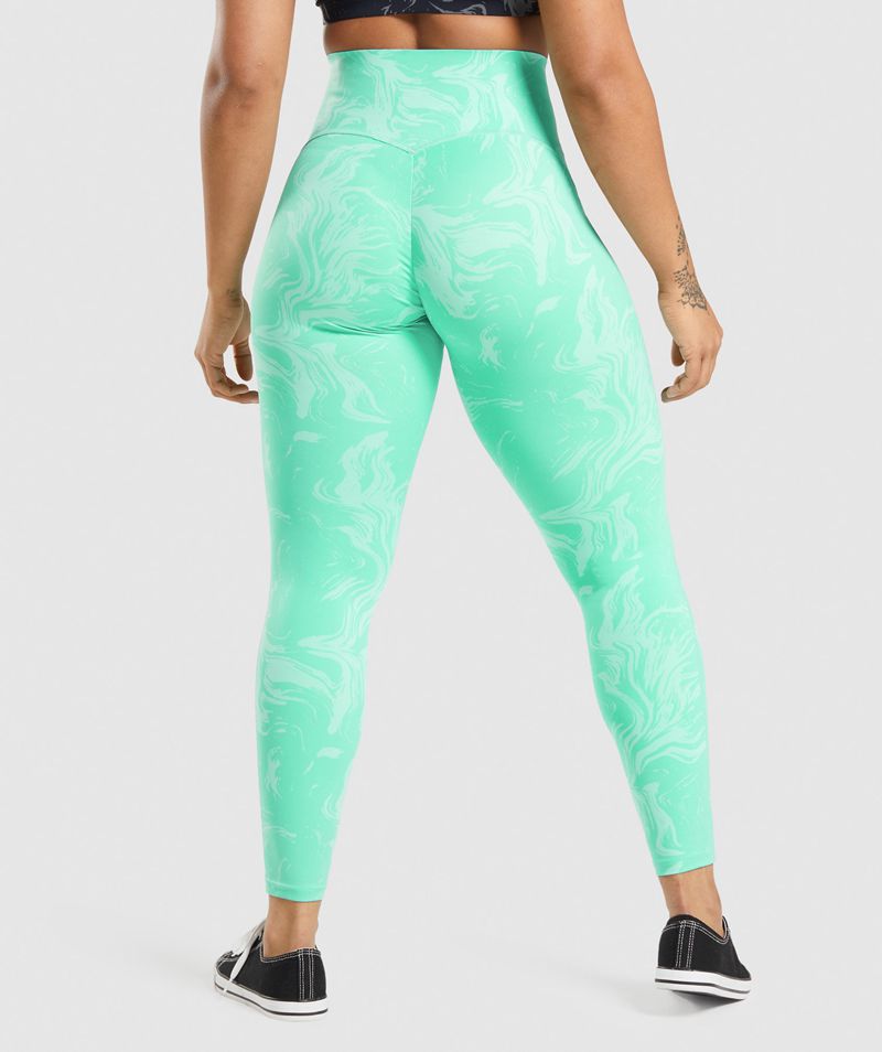 Women's Gymshark Gs Power High Rise Leggings Light Turquoise | USA  4139-NTDCJ