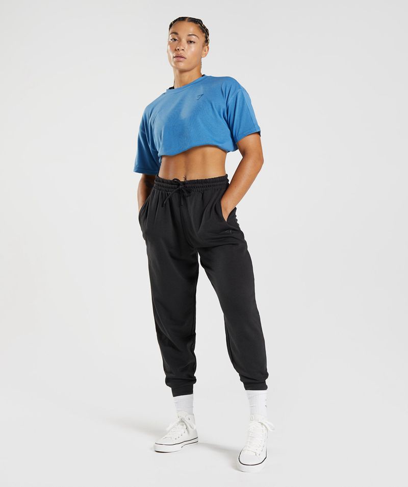 Women's Gymshark Gs Power Joggers Black | USA  8350-DNQAR