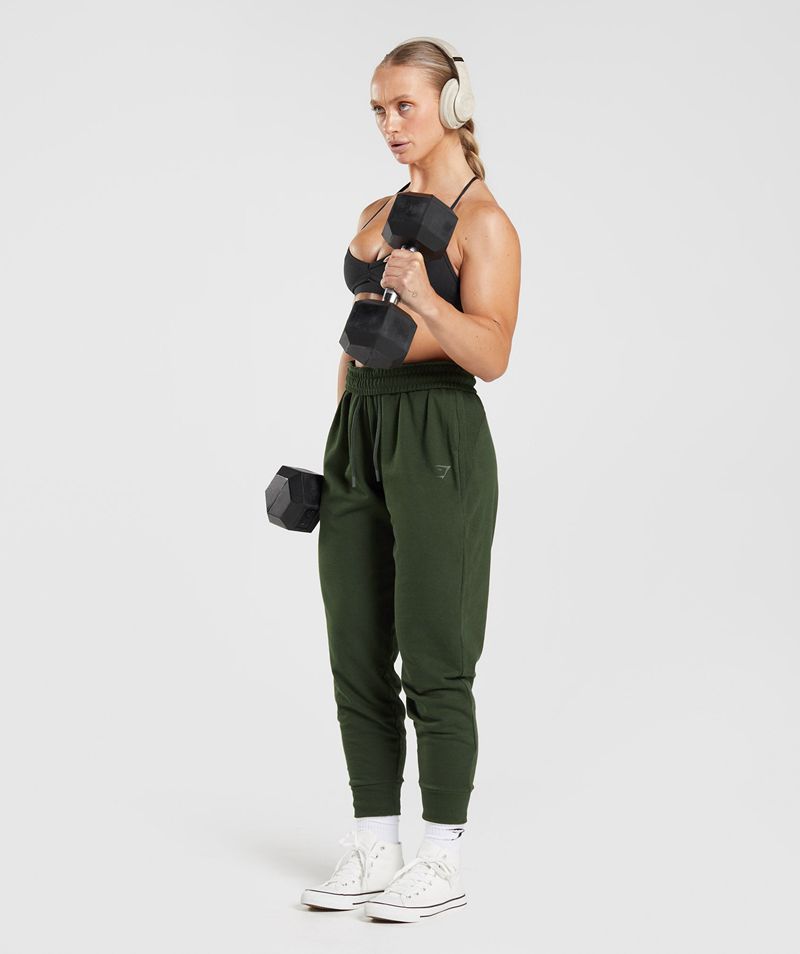 Women's Gymshark Gs Power Joggers Olive | USA  3426-ZTDKW