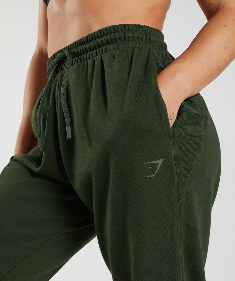 Women's Gymshark Gs Power Joggers Olive | USA  3426-ZTDKW