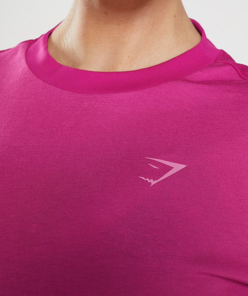 Women's Gymshark Gs Power Midi Tops Pink | USA  7125-GKMXY