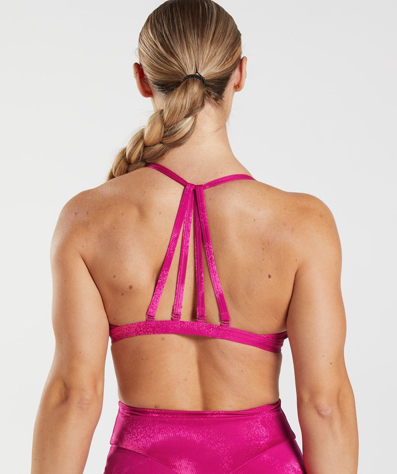 Women's Gymshark Gs Power Minimal Sports Bra Pink | USA  3461-FGOLR