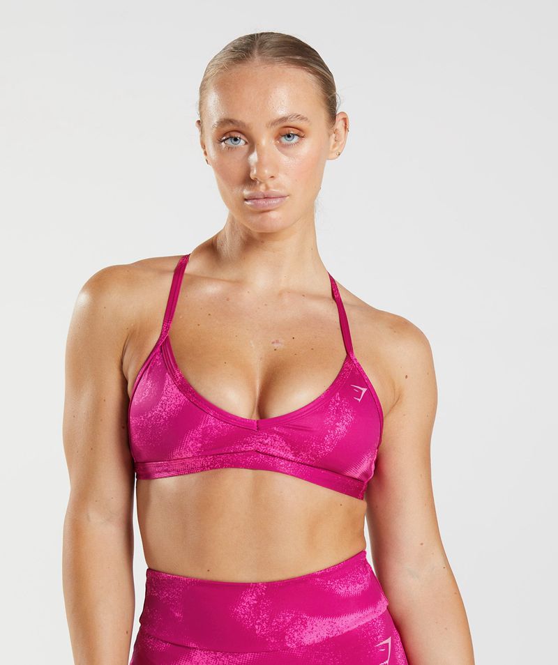 Women\'s Gymshark Gs Power Minimal Sports Bra Pink | USA  3461-FGOLR