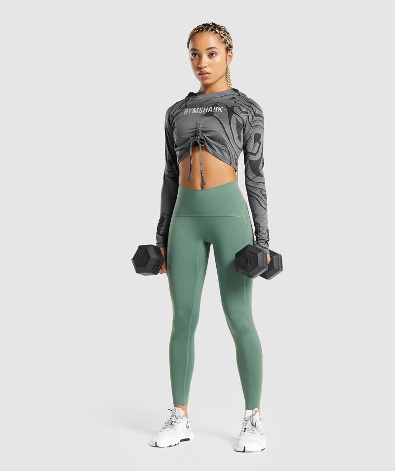 Women's Gymshark Gs Power Pullover Black | USA  1895-EXZVD