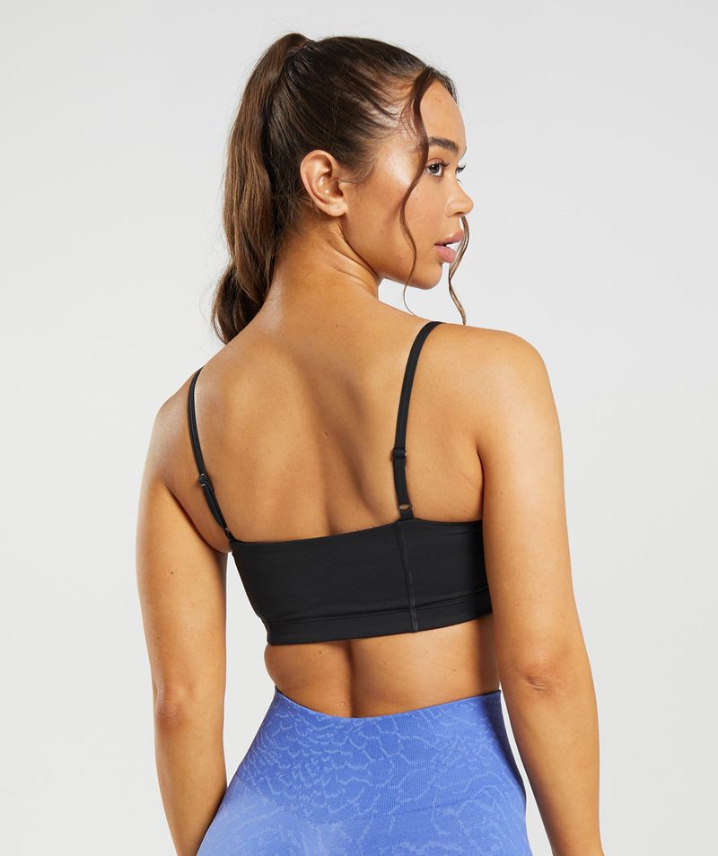 Women's Gymshark Legacy Bandeau Sports Bra Black | USA  2345-XECST