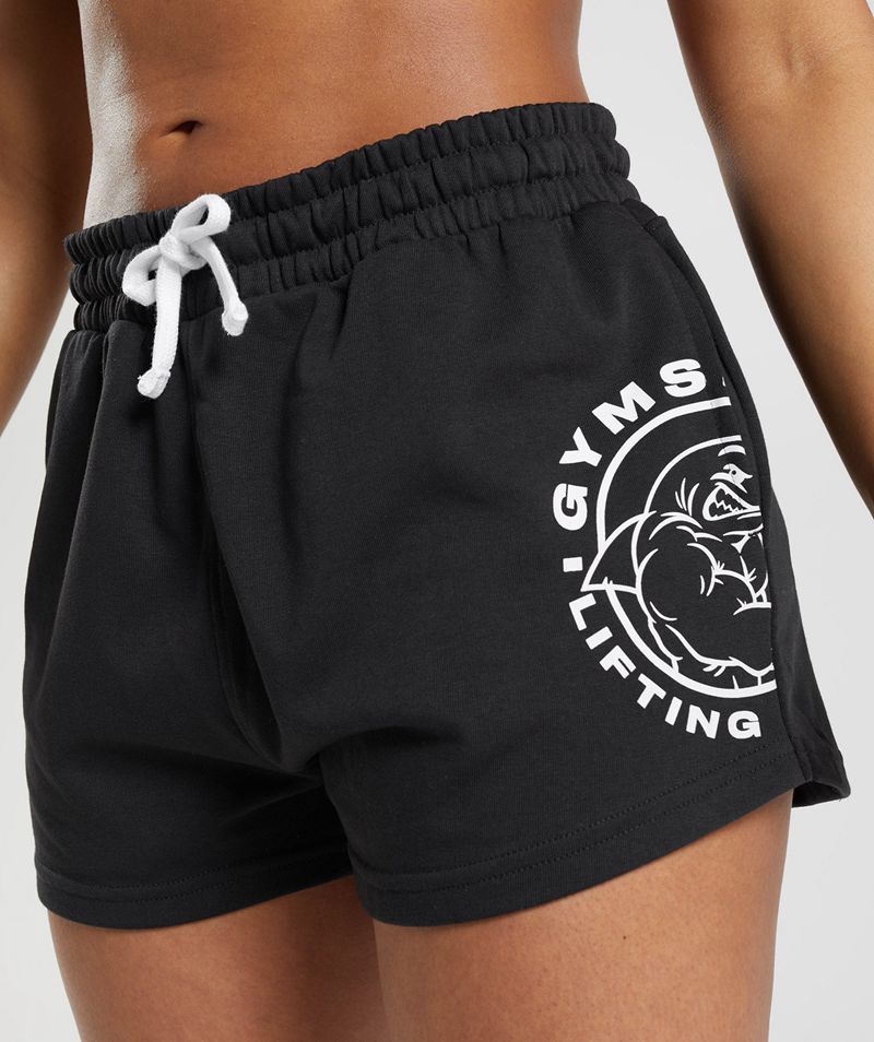 Women's Gymshark Legacy Shorts Black | USA  7018-VLQEW