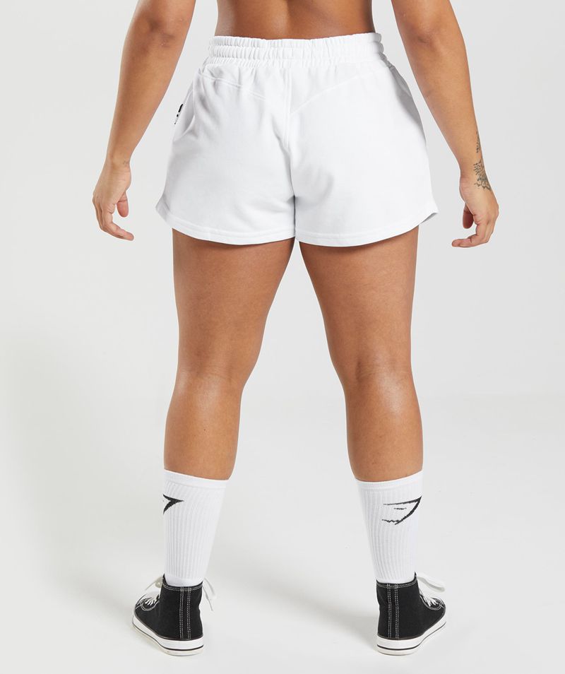 Women's Gymshark Legacy Shorts White | USA  2580-JRKBH