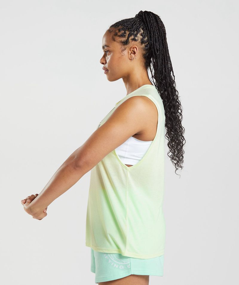 Women's Gymshark Legacy Tank Tops Green | USA  6147-BGAIK