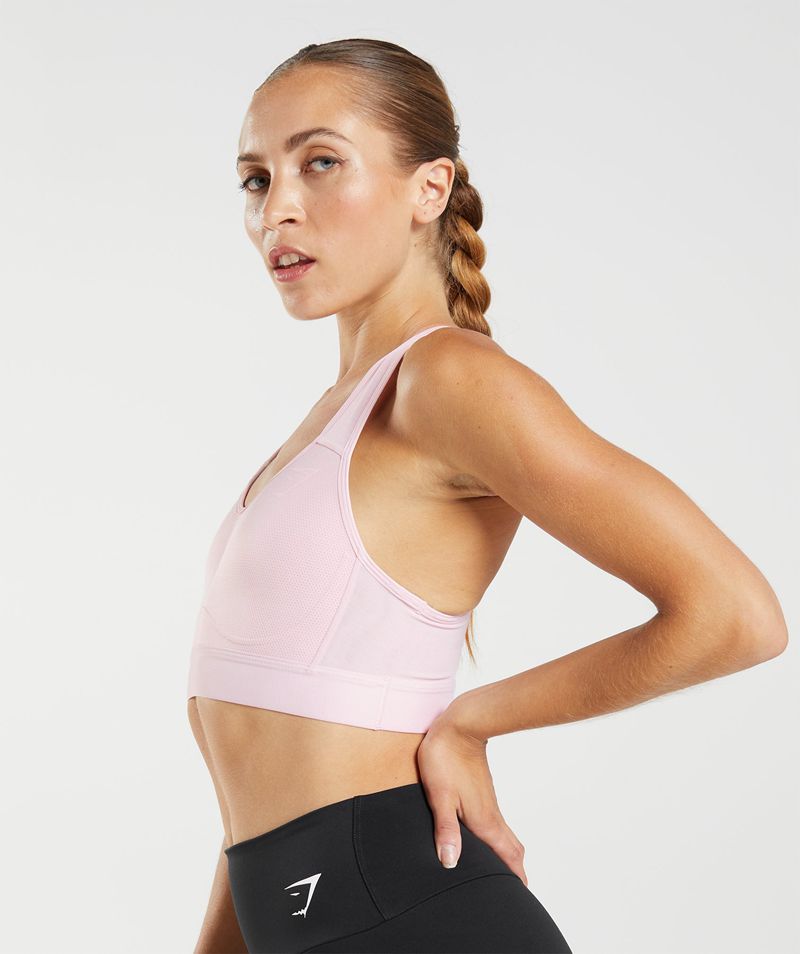 Women's Gymshark Lightweight High Support Sports Bra Pink | USA  1476-KTBRE