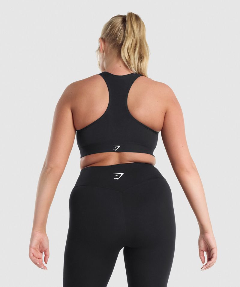 Women's Gymshark Lightweight High Support Sports Bra Black | USA  4268-QGZOL