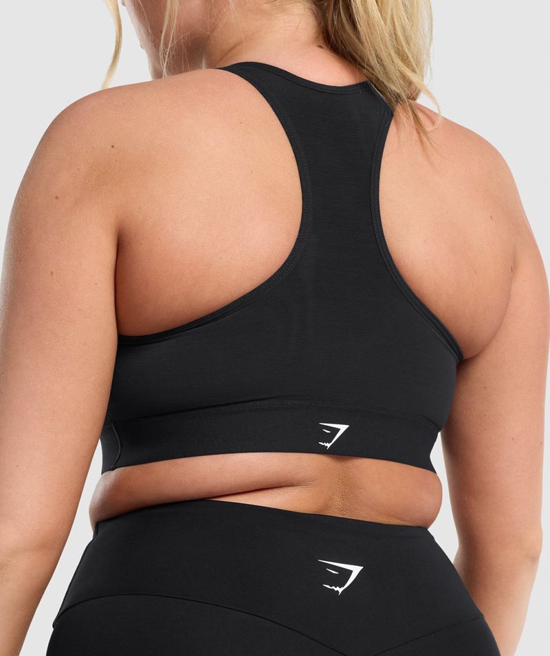 Women's Gymshark Lightweight High Support Sports Bra Black | USA  4268-QGZOL