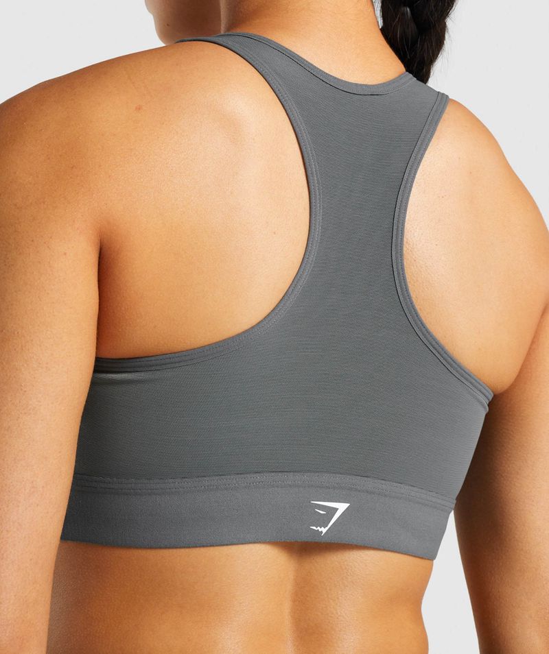 Women's Gymshark Lightweight High Support Sports Bra Grey | USA  5246-ODIUW