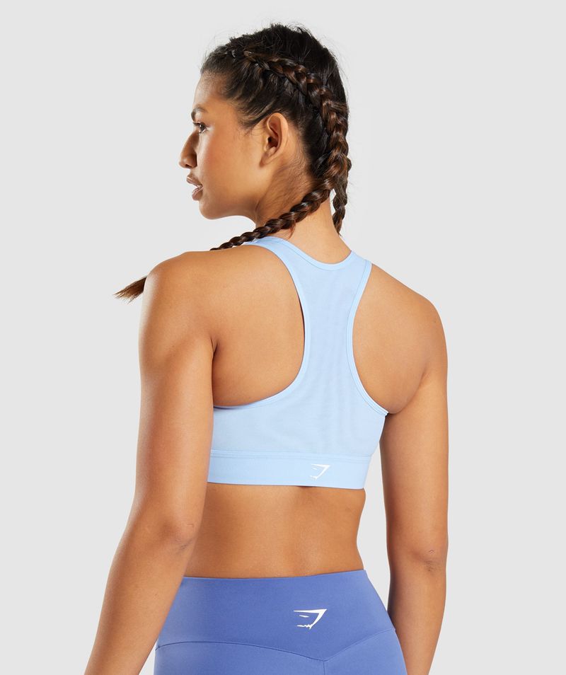 Women's Gymshark Lightweight High Support Sports Bra Blue | USA  8902-ELYNW