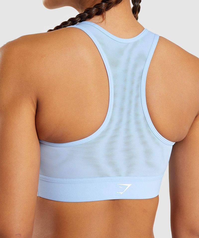 Women's Gymshark Lightweight High Support Sports Bra Blue | USA  8902-ELYNW