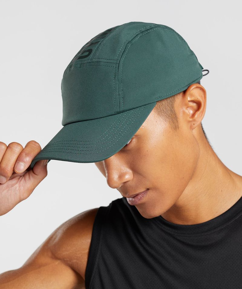 Women's Gymshark Logo 5 Panel Caps Green | USA  4612-FQERC