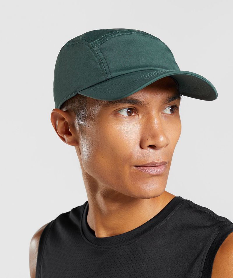 Women's Gymshark Logo 5 Panel Caps Green | USA  4612-FQERC