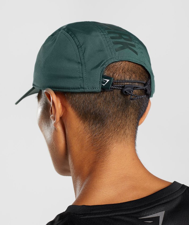 Women's Gymshark Logo 5 Panel Caps Green | USA  4612-FQERC