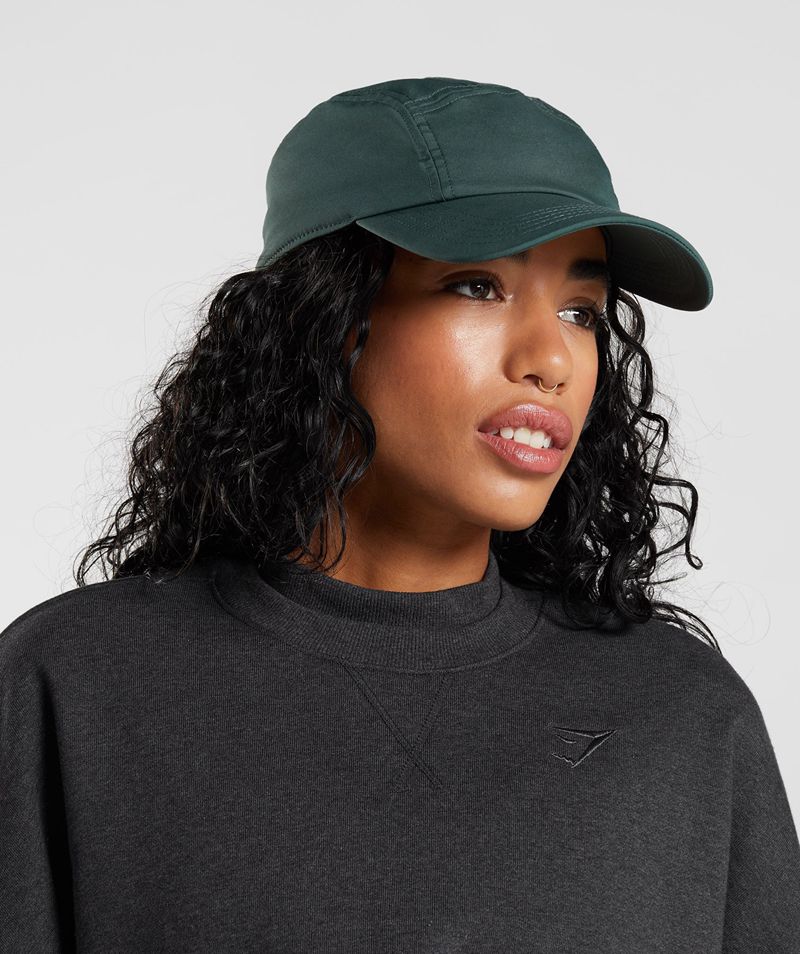 Women's Gymshark Logo 5 Panel Caps Green | USA  4612-FQERC