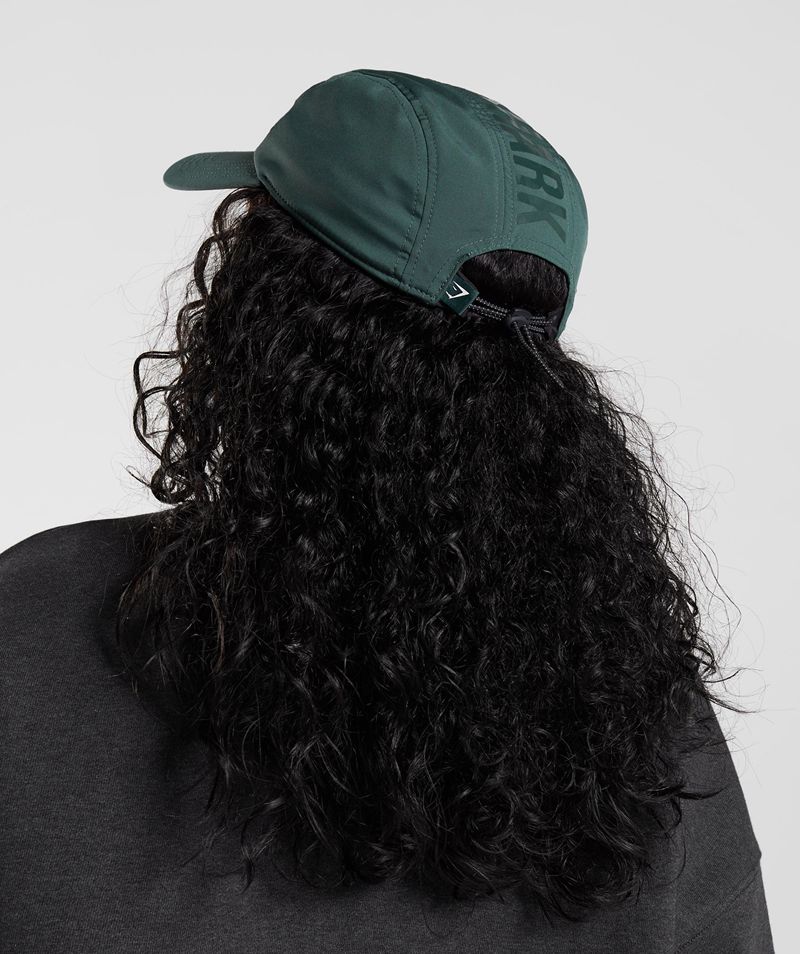 Women's Gymshark Logo 5 Panel Caps Green | USA  4612-FQERC