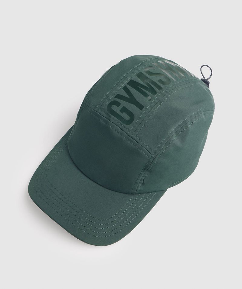 Women's Gymshark Logo 5 Panel Caps Green | USA  4612-FQERC