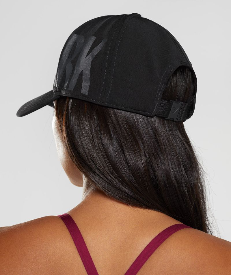 Women's Gymshark Logo Trucker Caps Black | USA  4650-IYDKL