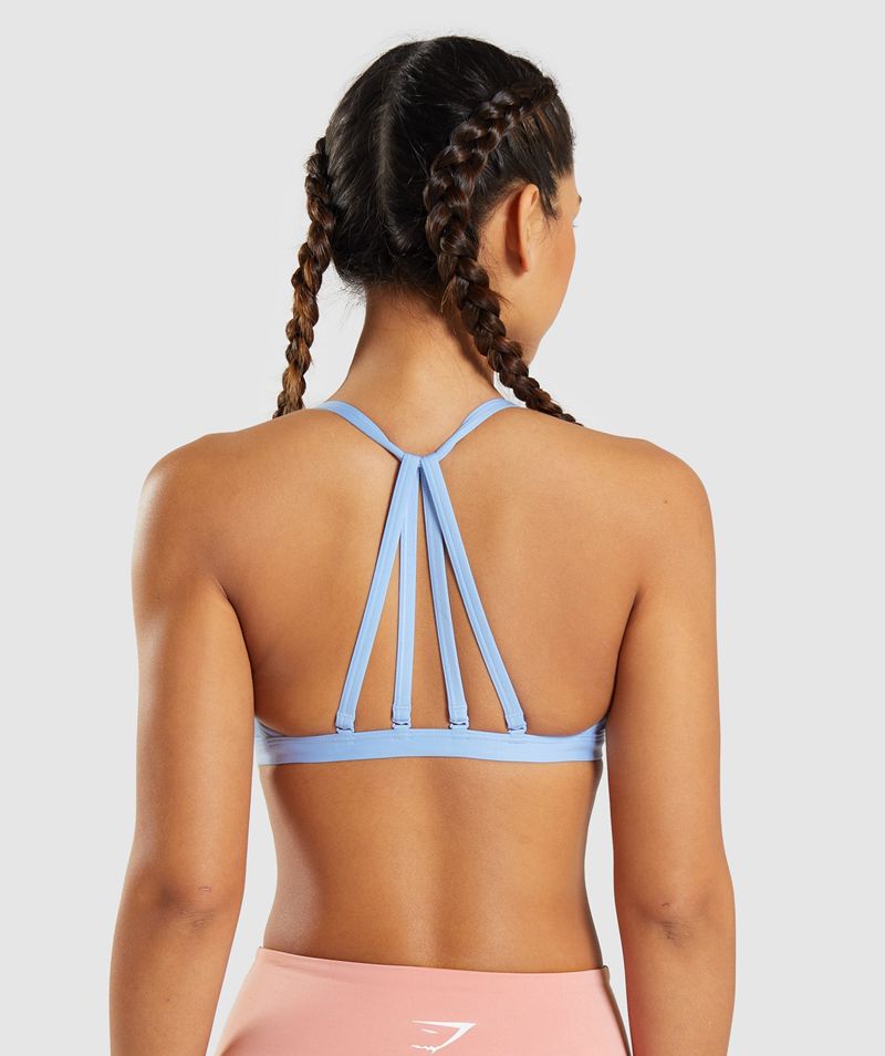 Women's Gymshark Minimal Sports Bra Blue | USA  2804-SLVEN