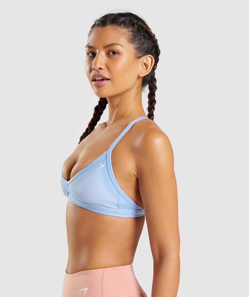 Women's Gymshark Minimal Sports Bra Blue | USA  2804-SLVEN