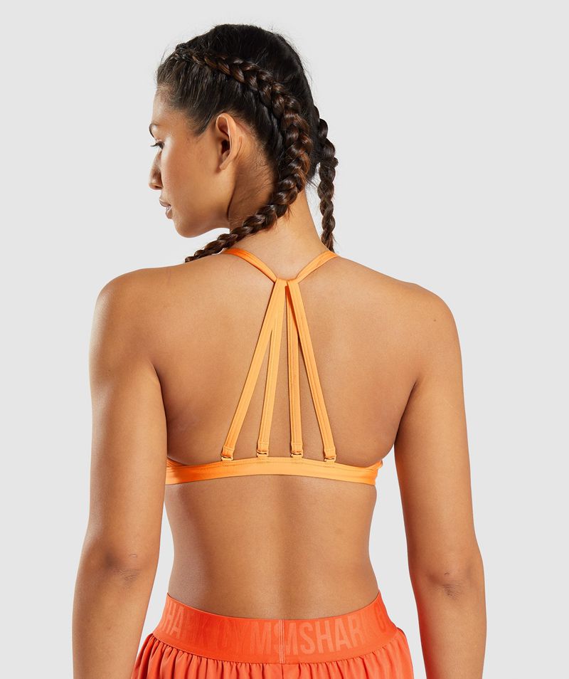 Women's Gymshark Minimal Sports Bra Orange | USA  8507-OAZFD