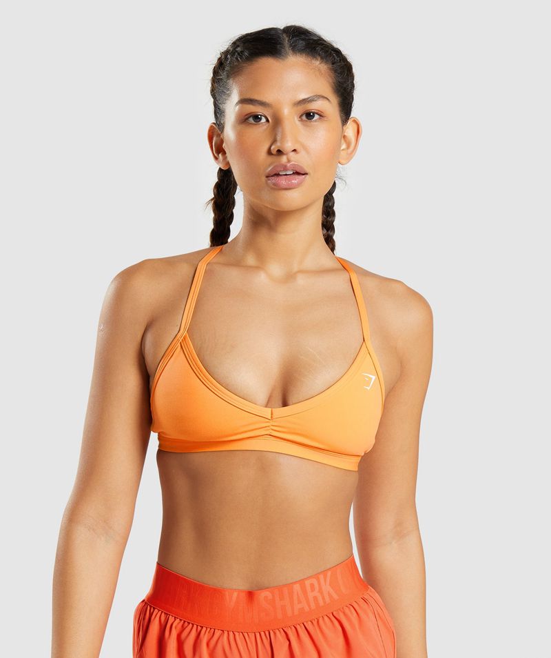 Women\'s Gymshark Minimal Sports Bra Orange | USA  8507-OAZFD