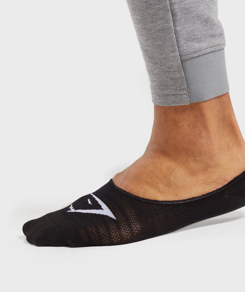 Women's Gymshark No Show 3pk Socks Black | USA  3042-ZYDKN