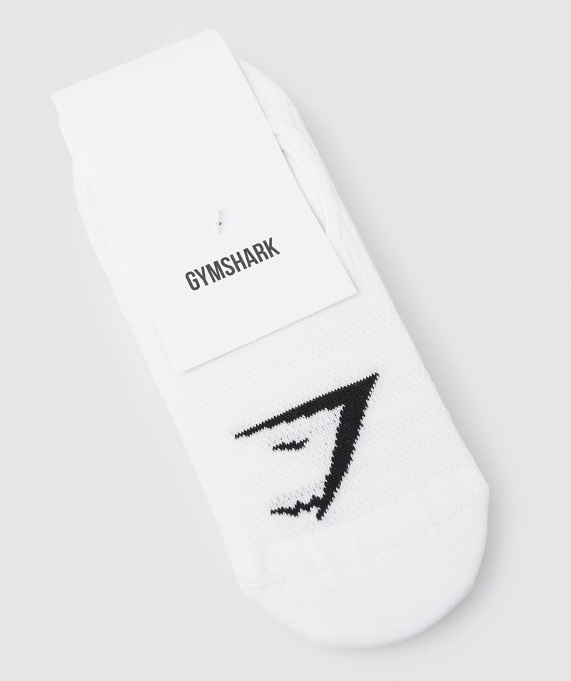 Women's Gymshark No Show 3pk Socks White | USA  1607-TASHK