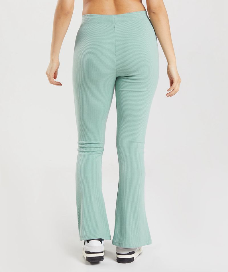 Women's Gymshark Pause Flared Leggings Turquoise | USA  1762-MYVON