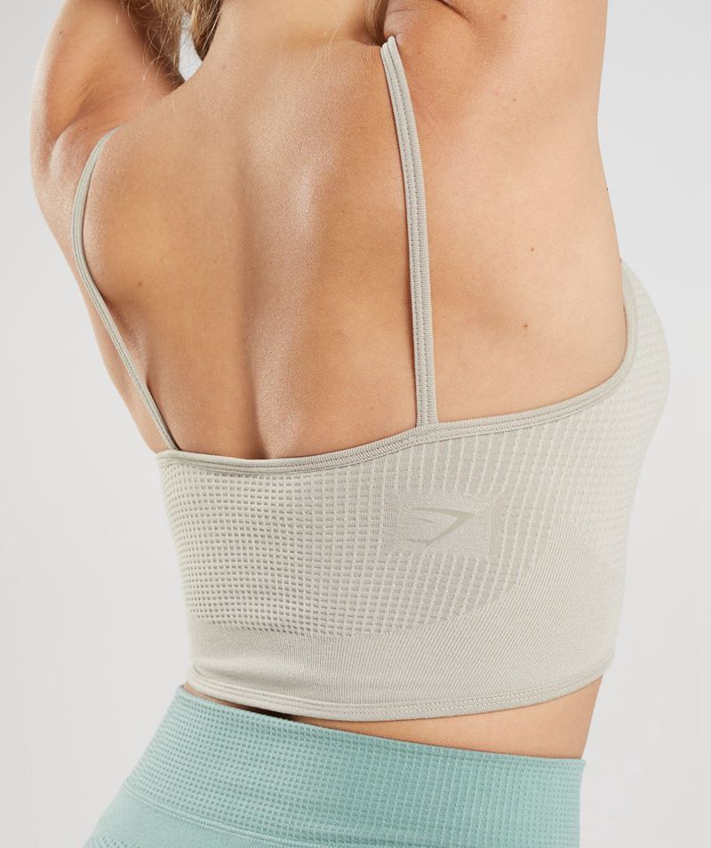 Women's Gymshark Pause Seamless Bralette Sports Bra Grey | USA  6039-EARJG