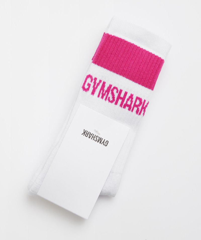 Women's Gymshark Premium Jacquard Single Socks Pink | USA  9206-HFJZY