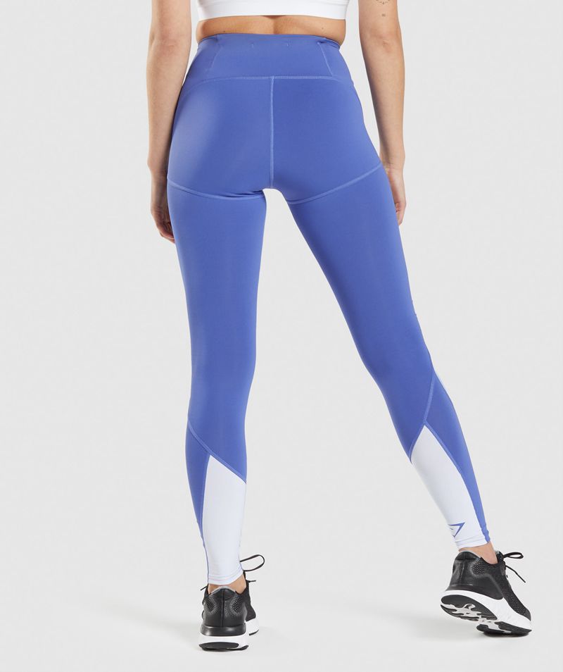 Women's Gymshark Pulse Mesh Leggings Blue | USA  5293-AHECJ