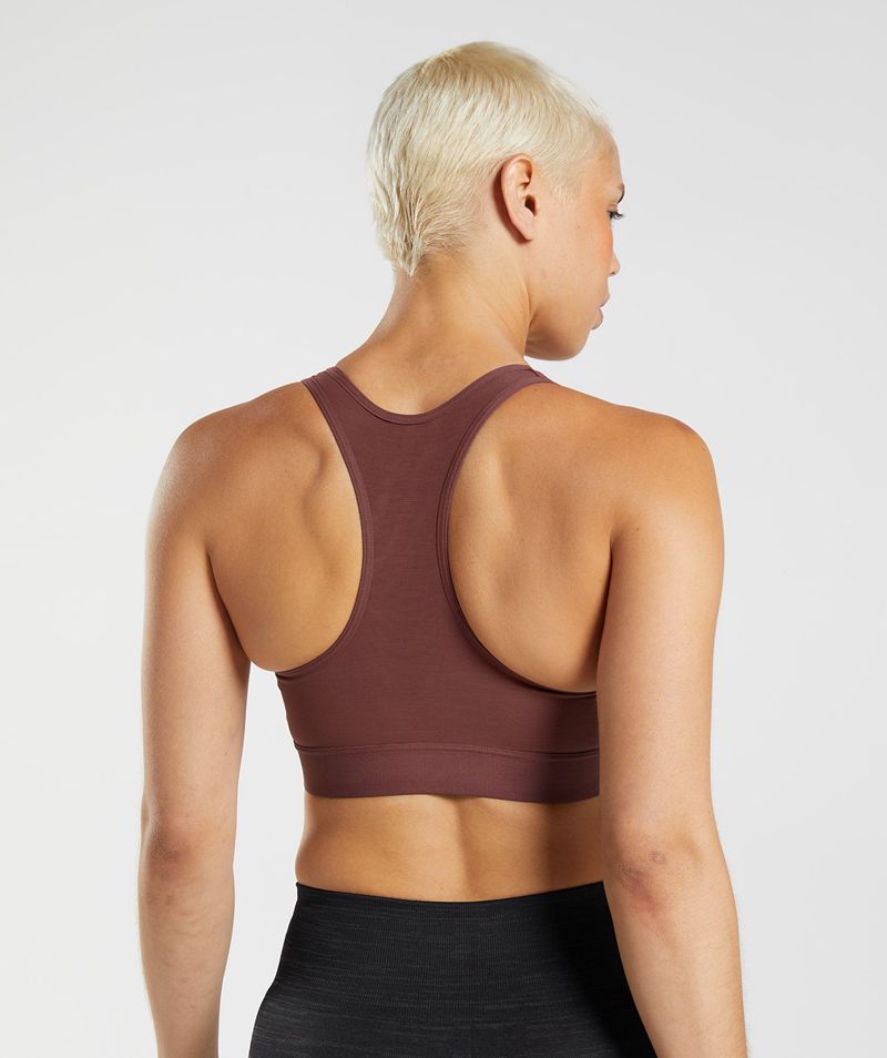 Women's Gymshark Racerback High Support Sports Bra Burgundy | USA  1940-HQXLS