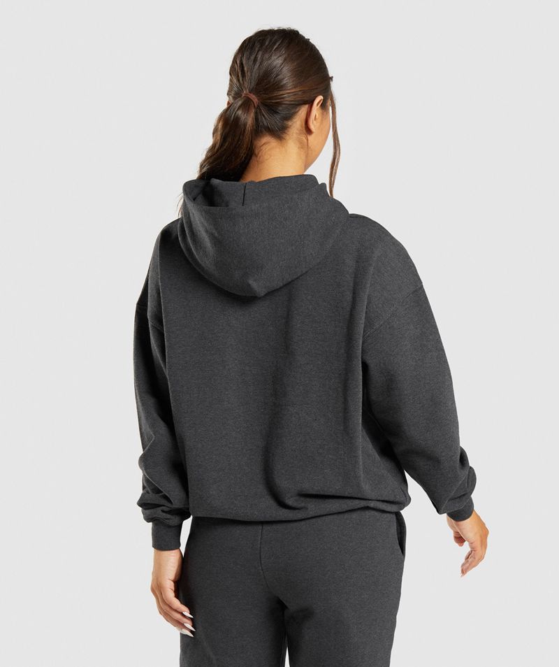 Women's Gymshark Rest Day Sweats Hoodie Black | USA  3160-FOCKR