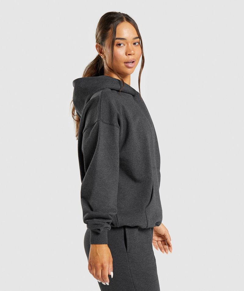 Women's Gymshark Rest Day Sweats Hoodie Black | USA  3160-FOCKR