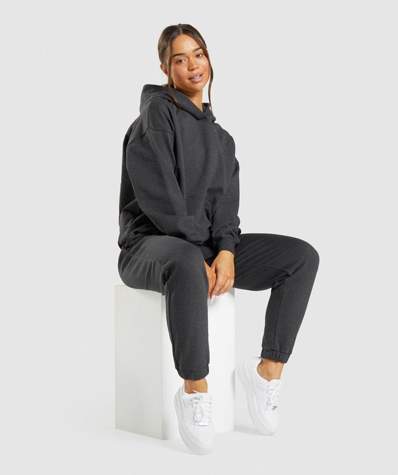 Women's Gymshark Rest Day Sweats Hoodie Black | USA  3160-FOCKR