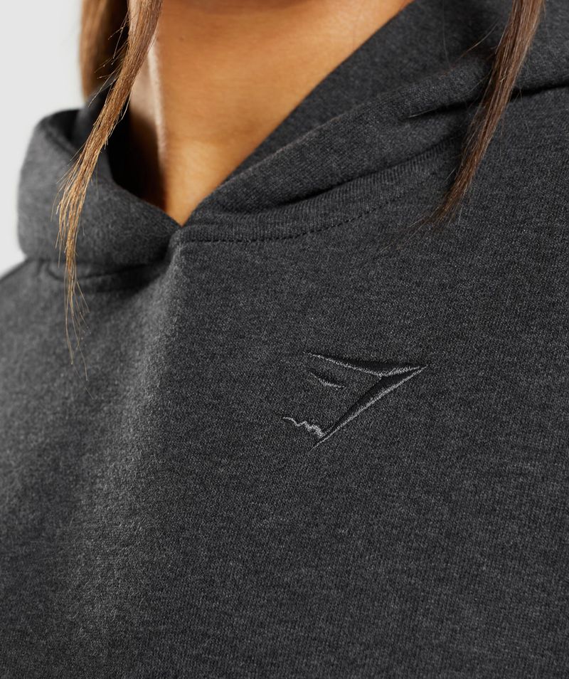 Women's Gymshark Rest Day Sweats Hoodie Black | USA  3160-FOCKR