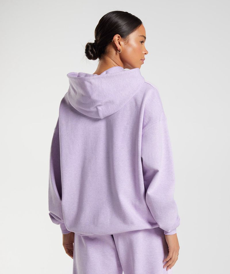 Women's Gymshark Rest Day Sweats Hoodie Purple | USA  5461-CVXIB