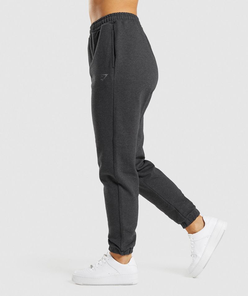 Women's Gymshark Rest Day Sweats Joggers Black | USA  1035-FGYOI