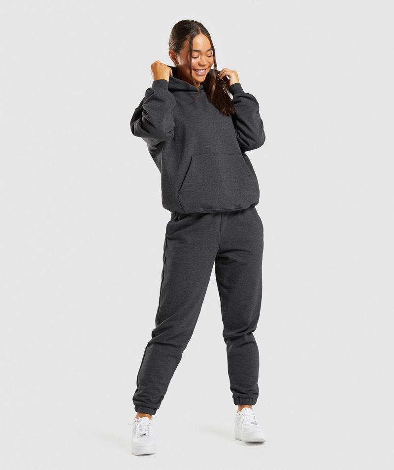 Women's Gymshark Rest Day Sweats Joggers Black | USA  1035-FGYOI