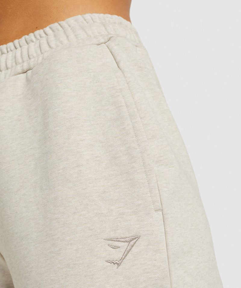 Women's Gymshark Rest Day Sweats Joggers Beige | USA  5840-XEWQG